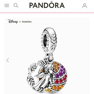 NWOT Pandora x Disney Frozen Anna Silver Double Layer Dangle Charm 798457C01